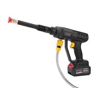 KATSU FIT-Bat 21V Nettoyeur Haute Pression sans Fil avec Batterie 4,0Ah et 2 Buses Kits de Tuyaux, Pistolet Nettoyeur Haute Pression Portable pour Nettoyage de Terrasse, Lavage de Voiture
