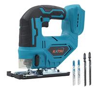 KATSU FIT-BAT 21V Scie Sauteuse sans Fil Brushless, 26mm Longueur de Course, 0-3500SPM, Coupe en Biseau ± 45°, Vitesse Variable, 4 Lames, sans Batterie 102754