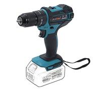 KATSU FIT-BAT Perceuse à percussion sans fil 21 V, mandrin sans clé de 13 mm, 2 vitesses et lumière LED, pour bricolage, amélioration de l'habitat, sans batterie