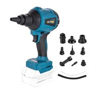 KATSU FIT-Bat 21V Souffleur de poussière sans Fil Gonfleur de Feuilles Dépoussiéreur d'air, Multi Accessoires, pour Clavier PC Voiture Piscine Jouet Garage