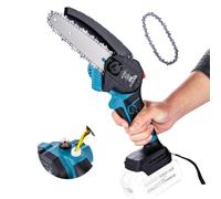 KATSU FIT-BAT Tronçonneuse sans Fil Brushless 21V 6 Pouces Moteur sans Balais avec Chaîne Supplémentaire et Pompe à Huile Manuelle pour Bois élaguer des Arbres Jardin, sans Batterie