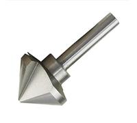 KATSU Fraise a Chanfreiner 90 Degrés 60mm Foret à Fraiser à 3 Flûtes HSS 6542 pour Bois, Acier et Métal Machine-outil, Fraise de Positionnement 12740627