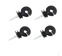 KATSU Isolateurs annulaires pour clôture électrique, lot de 50, isolateurs annulaires à visser, pour poteaux en bois, clôtures Field Guardian, portails de pâturage