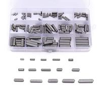 KATSU - jeu de clés d'arbre de Mortor, 140 pièces, Kit d'assortiment d'attaches de poulie à plumes à extrémité ronde de 3mm à 6mm pour l'industrie mécanique