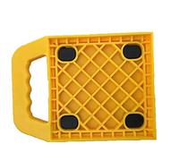 KATSU Lot de 4 Stabilisateur pour Cric de Caravane Patins avec Poignée et Caoutchouc Antidérapant, Plaques de Support pour Camping-Car, Jack Pads 220x162x22mm