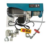 KATSU Palan Électrique Ascenseur Jusqu'à 1000KG 1600W Treuil Électrique Aérien avec 18M Câble fil d'Acier et Télécommande, pour Atelier Garage, Magasin de Voiture, Ascenseur de Toit