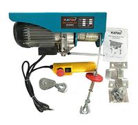KATSU Palan Électrique Ascenseur Jusqu'à 800KG 1300W Treuil Électrique Aérien avec 18M Câble fil d'Acier et Télécommande, pour Atelier Garage, Magasin de Voiture, Ascenseur de Toit