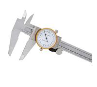 KATSU Pied à Coulisse à Cadran 200mm 8" en Acier Inoxydable Tête Précision Antichoc et Verrouillable Micromètre à Jauge 4 Voies 401231