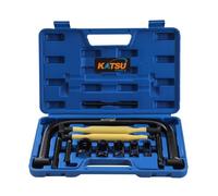 KATSU Tools 12 pièces Kit d'outils de compresseur de ressort de soupape portable avec kit de valve pour voiture, camionnette, moto, automobile, modèle 450342