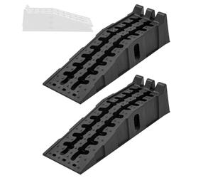 KATSU Tools 2 Pièces Rampes de Voiture en Plastique, Empilables, 4,5 Ton Capacité Robuste Rampes de Caravane pour Levage de Auto Garage Atelier Service 161934