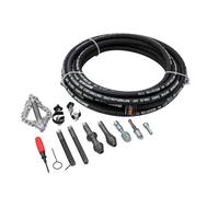 KATSU Tools 318726 Kit de retrait de blocage 8 mm x 3 m pour câble de nettoyage de canalisations, coupe-détartrage et chaîne de vidange, pour évier, toilettes, débouchage de canalisations