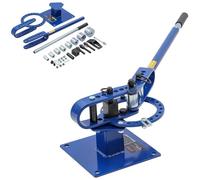 KATSU Tools Cintreuse d'établi compacte - 7 matrices (2,5 à 7,6 cm), poignée télescopique, outil de cintrage manuel portable en tube d'acier monté sur établi pour stock plat, rond et carré