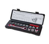 KATSU Tools - Jeu d’Outils Universel à Cliquet pour Courroie d’Accessoires, 15 Pièces, en CR-V, pour le Montage et le Démontage des Courroies de Véhicules