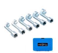 KATSU Tools Jeu de Clés à Douille pour Lignes d'Injecteurs Diesel 6 Pièces 1/2", Métrique 12 14 16 17 18 19mm, Outil en L pour Démontage de Conduites de Carburant 449614