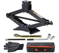 KATSU Tools Kit de cric à ciseaux de voiture de 2 tonnes avec clé à molette, kit de changement de pneu portable dans sac de rangement, idéal pour la réparation automobile SUV