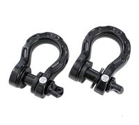 KATSU Tools Lot de 2 manilles de remorquage avec goupille de sécurité et rondelles de 7/8 po, résistance à la rupture de 68 000 lb, câble de treuil pour récupération hors route 4x4, noir