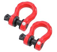 KATSU Tools Lot de 2 manilles de remorquage avec goupille de sécurité et rondelles de 7/8 po, résistance à la rupture de 68 000 lb, câble de treuil pour récupération hors route 4x4, rouge