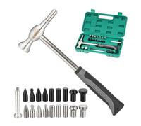 KATSU Tools Lot de 20 outils de réparation de carrosserie de voiture - Marteau en acier inoxydable avec stylo et têtes pour débosselage sans peinture et carrosserie de voiture, modèle 454234
