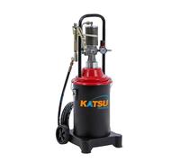 KATSU Tools Pompe à Graisse Pneumatique 12L Portable Pistolet à Graisse à Air Graisseur Distributeur Lubrificateur avec 12ft Tuyau, 450 Bar, pour Machines de Camions Automobiles