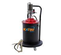 KATSU Tools Pompe à Graisse Pneumatique 20L Portable Pistolet à Graisse à Air Graisseur Distributeur Lubrificateur avec 12ft Tuyau, 450 Bar, pour Machines de Camions Automobiles