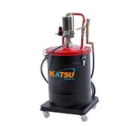 KATSU Tools Pompe à Graisse Pneumatique 40L Portable Pistolet à Graisse à Air Graisseur Distributeur Lubrificateur avec 12ft Tuyau, 450 Bar, pour Machines de Camions Automobiles