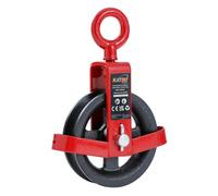 KATSU Tools Poulie de levage à roue 125 mm avec boulon à œil pivotant pour échafaudage, poulie à corde robuste 182141