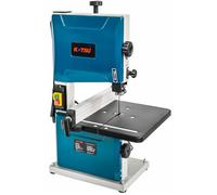 KATSU Tools Scie à ruban électrique d'établi 200 mm 350 W pour le travail du bois, table de travail en métal inclinable à 45° pour coupes d'onglet, lame incluse 100555