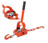 KATSU Tools Extracteur de câble à cliquet robuste - Capacité de 1 tonne - Fil d'acier de 1,5 m x 8 mm - 2 crochets en acier - Pour remorque, camion, véhicule, sauvetage, caravane - 326018