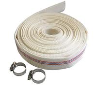 KATSU Tuyau de Refoulement 10 m x 25mm, Sans Odeur, avec 2 Clips pour Pompes à Eau Submersibles et Autres, Bassin de Drainage, Irrigation de Jardin, Bain à Remous, Piscine ou Puisard, Blanc 664323