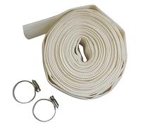 KATSU Tuyau de Refoulement 10 m x 38 mm, Sans Odeur, avec 2 Clips pour Pompes à Eau Submersibles et Autres, Bassin de Drainage, Irrigation de Jardin, Bain à Remous, Piscine ou Puisard, Blanc 664343