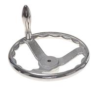 KATSU Volant en Fonte 10", Volant de Manoeuvre Fonte pour Machine de Tour CNC Fraisages Soudure Contre-pointe Pièces de Rechange et Machine à Bois