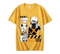 Katsuki Bakugou T-Shirt My Hero Academia T-Shirt Anime Graphique T-Shirts Homme Streetwear Harajuku Mode Décontracté Cool T-Shirt (Color 03,L)