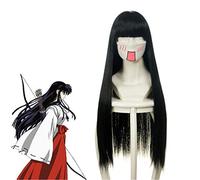 Katsura Kotarou/akiyama Mio/shana/campanule chinoise universelle noire longue perruque droite Halloween carnaval Costume Cosplay perruques KUZ036
