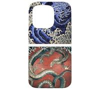 Katsushika Hokusai Dragon mâle phénix Femelle Ukiyo-e Art Coque pour iPhone 15 Pro