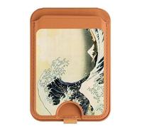 Katsushika Hokusai The Great Wave of Kanagawa Porte-cartes magnétique pour iPhone 16 15 14 13 Pro Max, multicolore