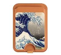 Katsushika Hokusai The Great Wave Off Kanagawa Porte-cartes magnétique pour iPhone 16 15 14 13 Pro Max, multicolore