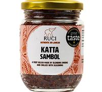 Katta Sambol, version végétarienne primée du sri lankais classique Sambol, oignons finement moulus mélangés avec du piment, du sel et des épices, par RUCI Authentic Sri Lankan, 250 g. Végétalien et