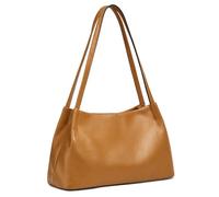 Kattee Sacs à main et sacs à main en cuir véritable souple avec fermeture magnétique sur le dessus pour femme, marron, Décontracté