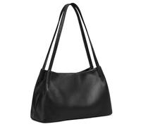Kattee Sacs à main et sacs à main en cuir véritable souple avec fermeture magnétique sur le dessus pour femme, noir, Medium, Décontracté