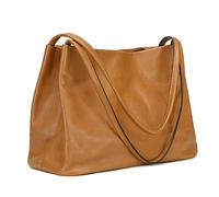 Kattee Sacs fourre-tout en cuir véritable souple pour femme, sacs à main et sacs à main décontractés à bandoulière, fermeture à pression magnétique sur le dessus