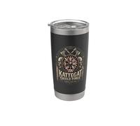 Kattegat Shield Forge Since 793 AD Viking - Vegvisir Gobelet isotherme en acier inoxydable double paroi