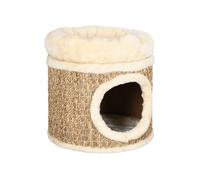vidaXL Kattenhuis met luxe kussen 33 cm zeegras170968 Beige G