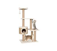 Arbre à chat - vidaXL - Herbiers marins - 123 cm - Beige - Carton ondulé, peluche