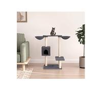 Kattenmeubel met krabpalen 82 cm donkergrijs171761