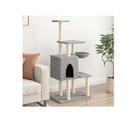 Vidaxl Arbre À Chat Avec Griffoirs En Sisal Gris Clair 131 Cm