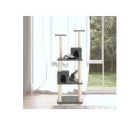 Vidaxl Arbre À Chat Avec Griffoirs En Sisal Gris Foncé 141 Cm