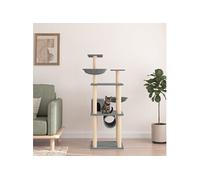 Vidaxl Arbre À Chat Avec Griffoirs En Sisal Gris Clair 141 Cm Gris