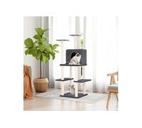 Vidaxl Arbre À Chat Avec Griffoirs En Sisal Gris Foncé 144,5 Cm