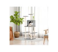 vidaXL Kattenmeubel met sisal krabpalen 144,5 cm lichtgrijs171631 Gris G