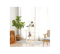 Kattenmeubel met sisal krabpalen 153 cm crÃmekleurig171636